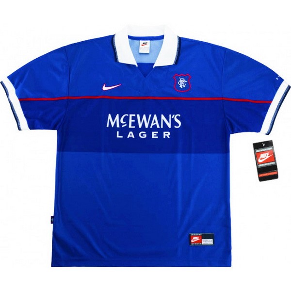 Thailande Maillot Football Rangers Domicile Retro 1997 1999 Bleu